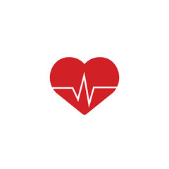 Heartbeat Icon Design Vector Template Illustration