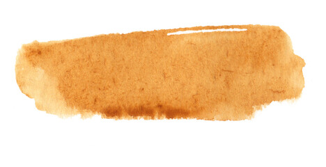 Colorful yellow watercolor stain with watercolor paint blotch for valentine's day or for design