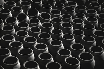 Pottery tractor in store