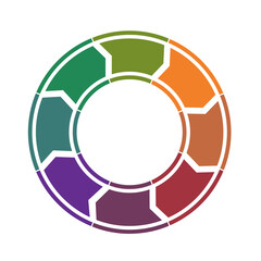 Arrows in a circle. Pie chart. Infographics for 8 positions isolated