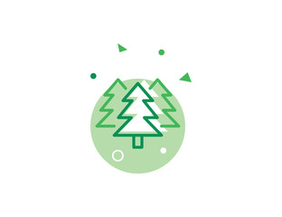Obraz premium Forest Stroke Line Icon
