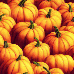 pumpkin harvest,  seamless pattern