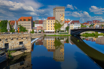 Zgorzelec-Gorlitz Old Town Bridge.  Gorlitz city. Germany.