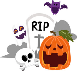Happy halloween day	elements PNG