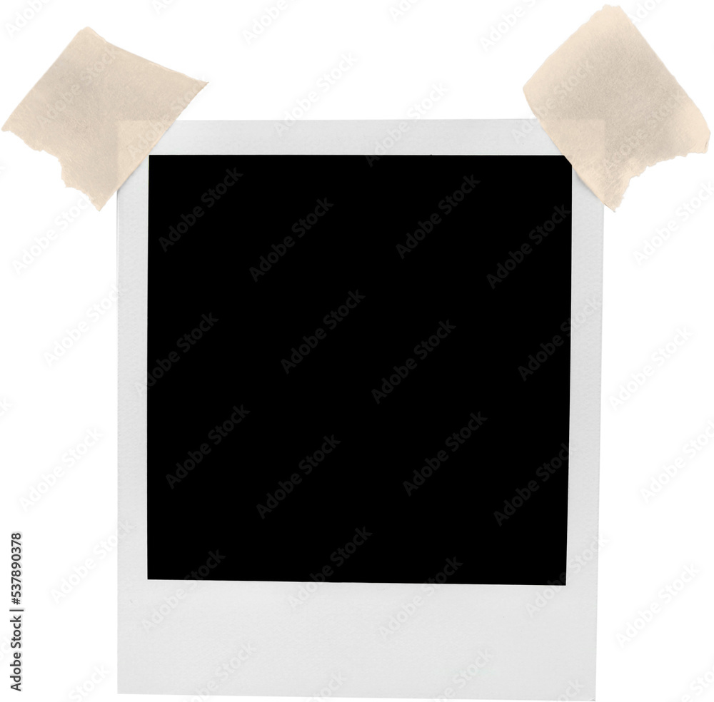 Wall mural Blank Polaroid Frame with Adhesive Tape - Isolated