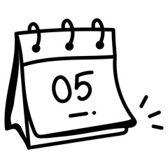 A hand drawn icon of date  