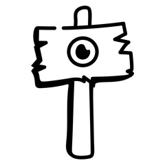 A scary board hand drawn icon 