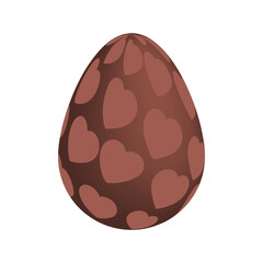 Chocolate Easter eggs. Vector illustration.