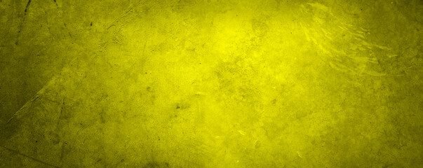 Yellow textured concrete wall wide background