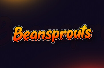 Vegetable name Beansprouts text design