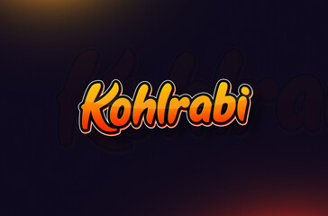 Vegetable name Kohlrabi text design