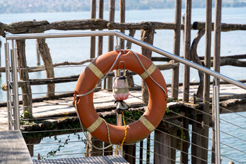 life buoy on pier