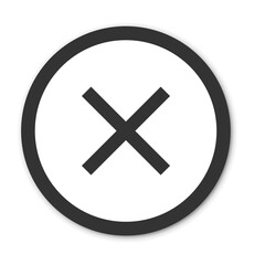 Cancel mark icon. False sign.No symbol
