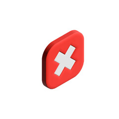 Obraz premium 3D Rejection icon, rejected sign. Cross sign for mobile, web and application.