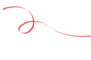 red ribbon isolated