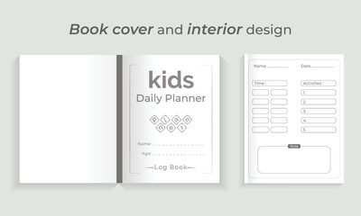 Kids daily planner log book ready for upload to KDP or print.