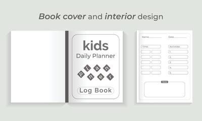 Kids daily planner log book ready for upload to KDP or print.