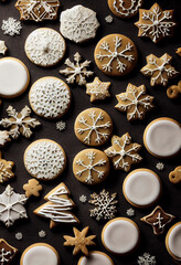 Christmas cookies, illustration of festive pastries