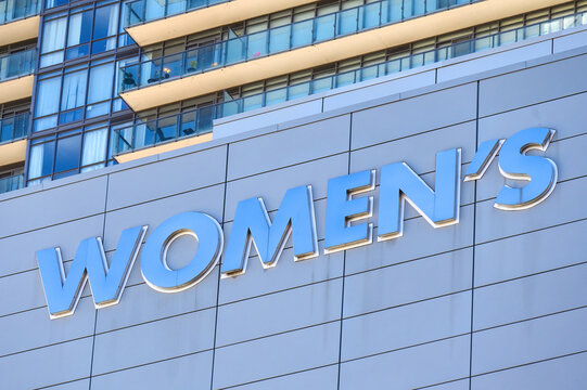 Women's College Hospital sign in Toronto, Canada