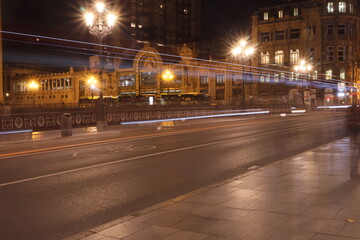night traffic in the city