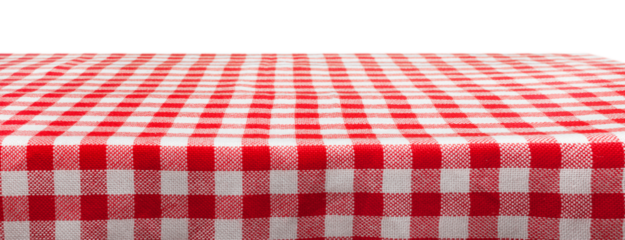 Checkered napkin on white background