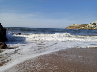 waves on the beach