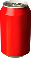 Red aluminum can with blank copy space