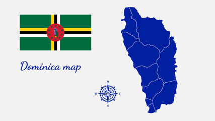 Dominica map vector