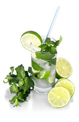 Fresh Mojito cocktail  on  background.