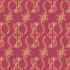 Seamless pattern geometric style, ornamental vector patterns. Best print textile and backgrounds.