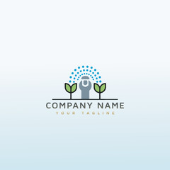 Sprinkler Repairing vector logo design