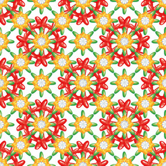 Christmas toys pattern. Bright Christmas ornament. Watercolor illustration.