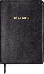 Holy Bible book on a white background