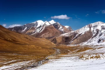 Photo sur Plexiglas Dhaulagiri Winter landscape in Himalaya mountains, Nepal. Hidden valley, a place between French pass and Dhampus pass on Dhaulagiri circuit trek.