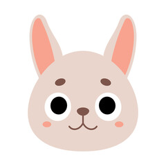 Cute Bunny Baby Illustration, Funny Farm Animal, Cartoon Vector