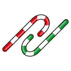 Candy cane christmas vector