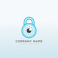 Letter P Security logo design