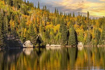 Bear Lake Colorado Autumn Sunset Reflections