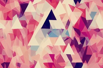 Pastel color triangle seamless pattern.