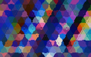 Colorful abstract geometric mosaic triangles illustration background. Colorful mosaic triangle effect pattern. Background design of presentation, backdrop, poster, flyer, book cover, card, etc.