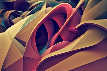 3D illustration. Abstract background, connection and lines of technology.