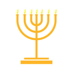 Menorah icon. Flat illustration of menorah vector for web design
