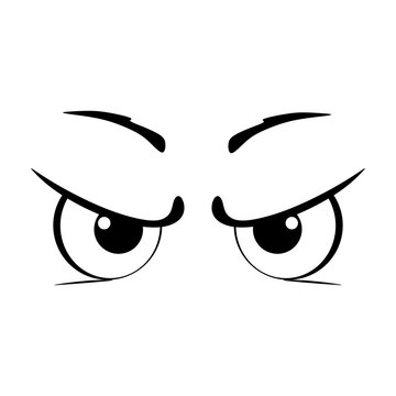 Cartoon Evil eyes isolated on white background. Evil eyes illustration design. vector eps10
