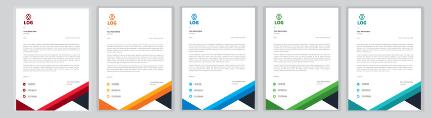 Professional Letterhead Template Set corporate modern letterhead design template with creative modern letter head design template for your project. letterhead, letter head, Business letterhead design	