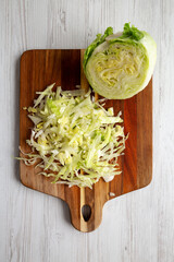 Raw Organic Cut Up Iceberg Lettuce Ready to Eat