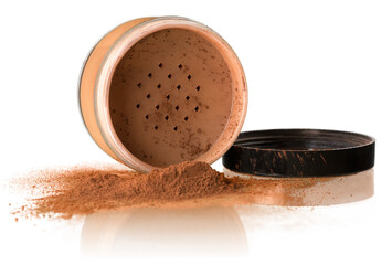 Make-up powder isolated on white background