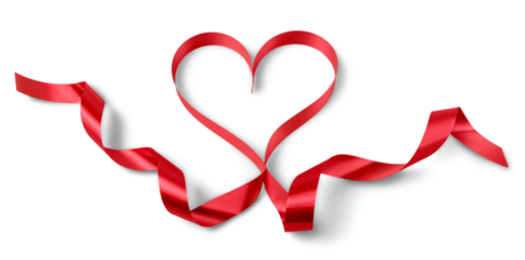 St. Valentine's Day, Heart from a ribbon