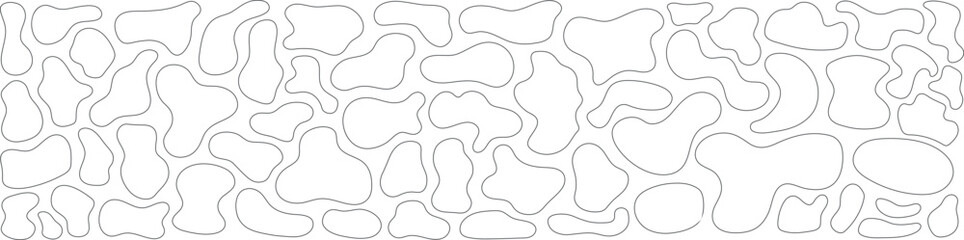 Set of abstract organic shapes for design layouts. Hand drawn vector elements.