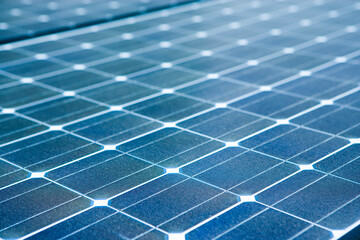 Close up of a Photovoltaic array