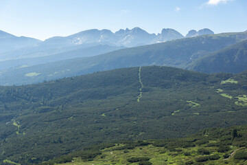 Amazing Landscape of Rila Mountain near The Seven Rila Lakes, Bulgaria
